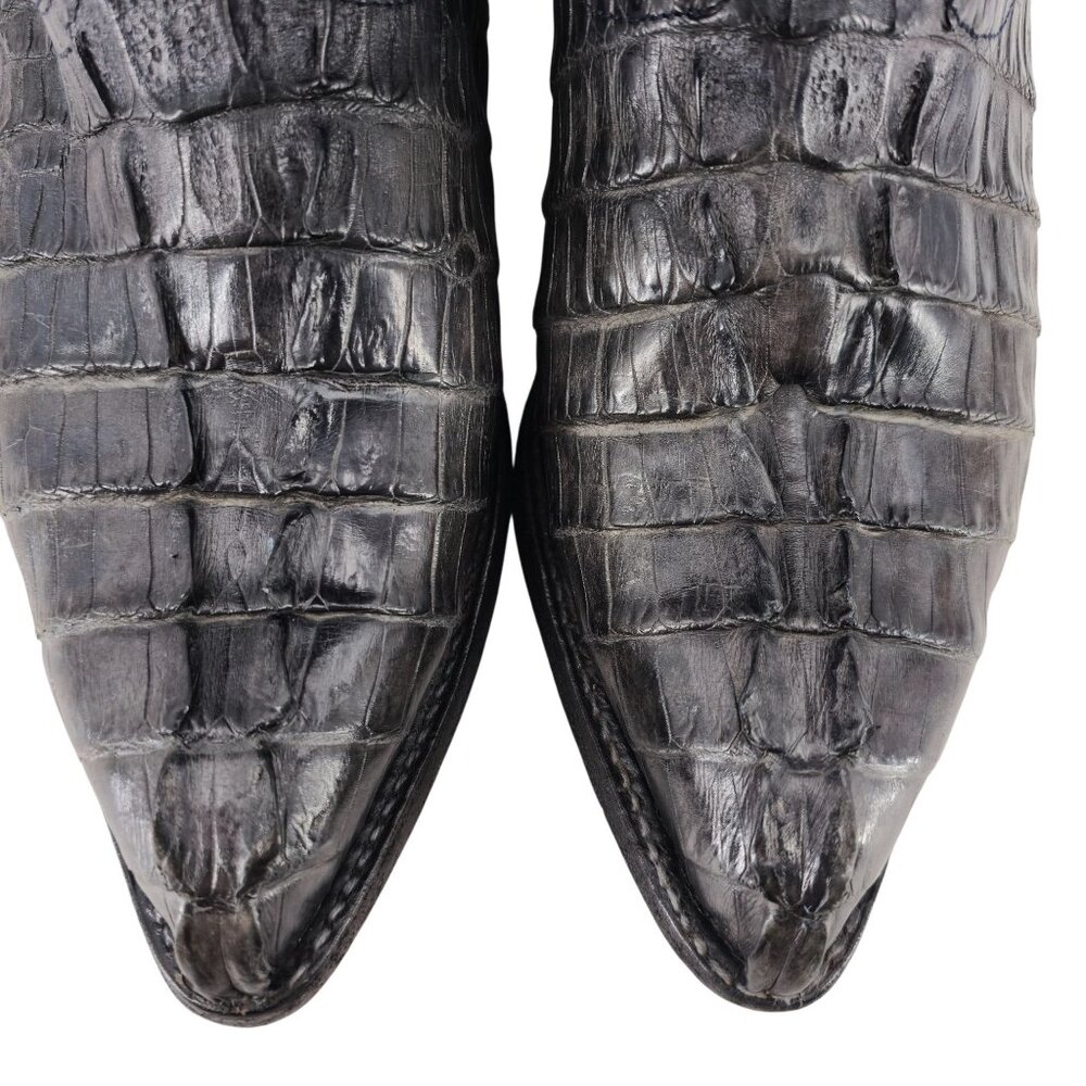 Los Altos Mens Size 10EE Blue Genuine Exotic Crocodile Leather Cowboy Western Bo - Picture 2 of 16